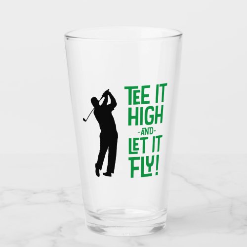 Golf Funny Tee Sports Quote Cute Mens Humor Beer Glass