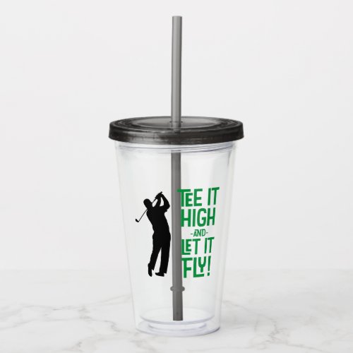 Golf Funny Tee Sports Quote Cute Mens Humor Drink Acrylic Tumbler
