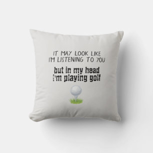 Golf funny throw pillow