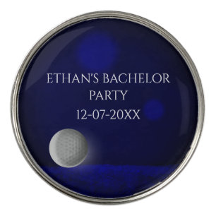  Golf game Bachelor Party - Navy Blue golf course Ball Marker