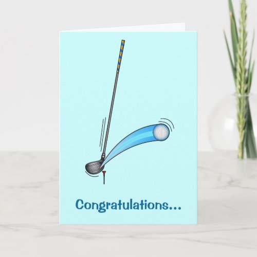 Golf Game Congratulations Card