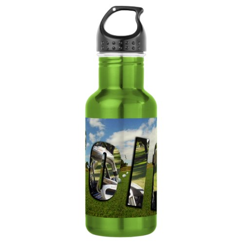 Golf Game Dimensional Logo Stainless Steel Water Bottle