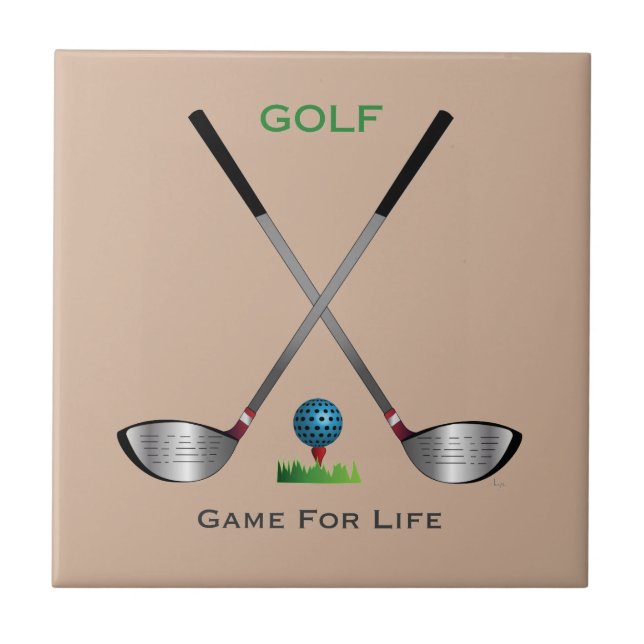 GOLF - Game for Life Ceramic Tile (Front)