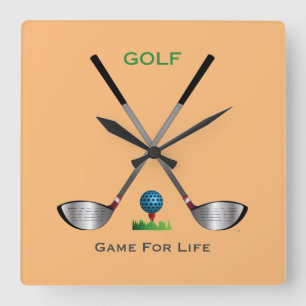 GOLF - Game for Life Square Wall Clock