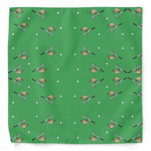 Golf gear on green bandana