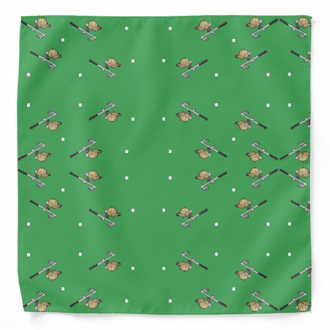 Golf gear on green bandana (Front)