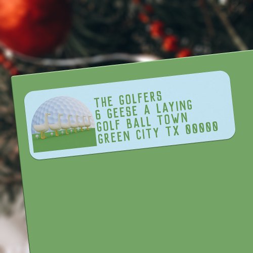 Golf Geese A Laying Return Address Labels