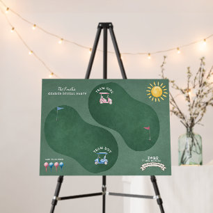 Golf Gender Reveal Board Vote Boy or Girl