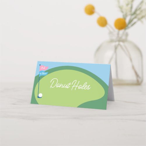 Golf Gender Reveal Par Tee Folded Tent Cards