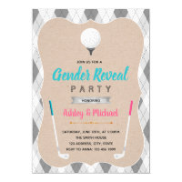 Golf gender reveal theme invitation