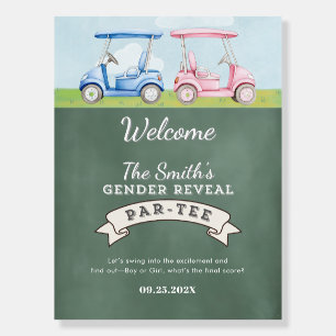 Golf Gender Reveal Welcome Sign
