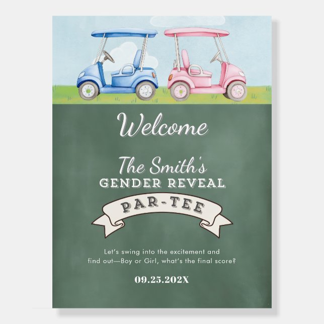 Golf Gender Reveal Welcome Sign (Front)