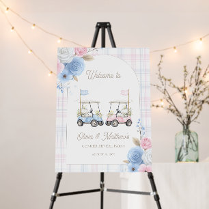Golf Gender Reveal Welcome Sign - Baby Golf Carts