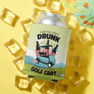 Golf Get Drunk with Golf Cart for Golfer  Can Cooler