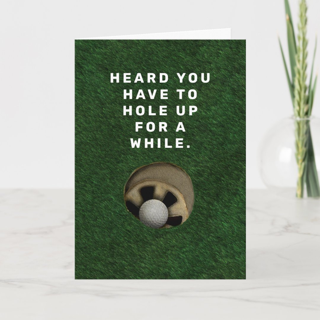 golf get well soon card Zazzle