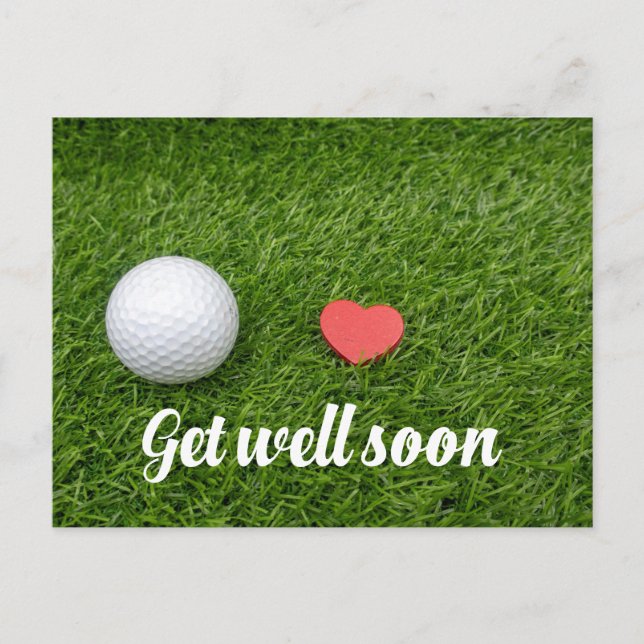 Golf Get well soon card to golfer (Front)
