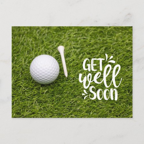 Golf Get well soon for golfer Postcard