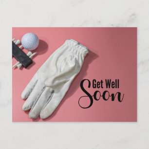 Golf Get well soon for woman Golfer pink theme Postcard