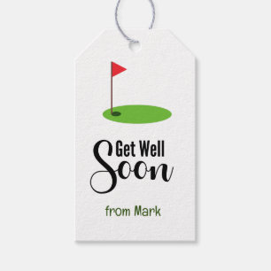 Golf get well soon  gift tags