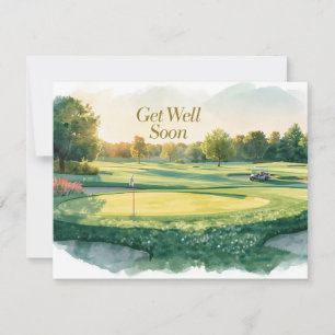 Golf Get well soon Golfer Note Card