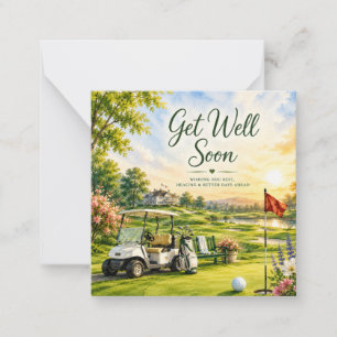 Golf Get well soon Golfer Note Card