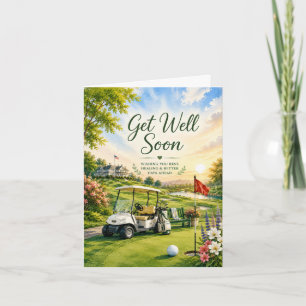 Golf Get well soon Golfer Note Card