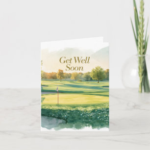 Golf Get well soon Golfer  Note Card