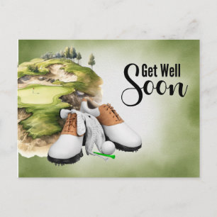 Golf Get well soon Golfer  Postcard