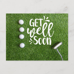 Golf Get well soon Postcard