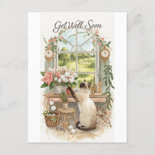 Golf Get well soon with golf course background  Postcard