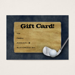 Golf Gift Card - Father's Day Blue Denim