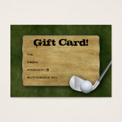 Golf Gift Card - Father's Day Green