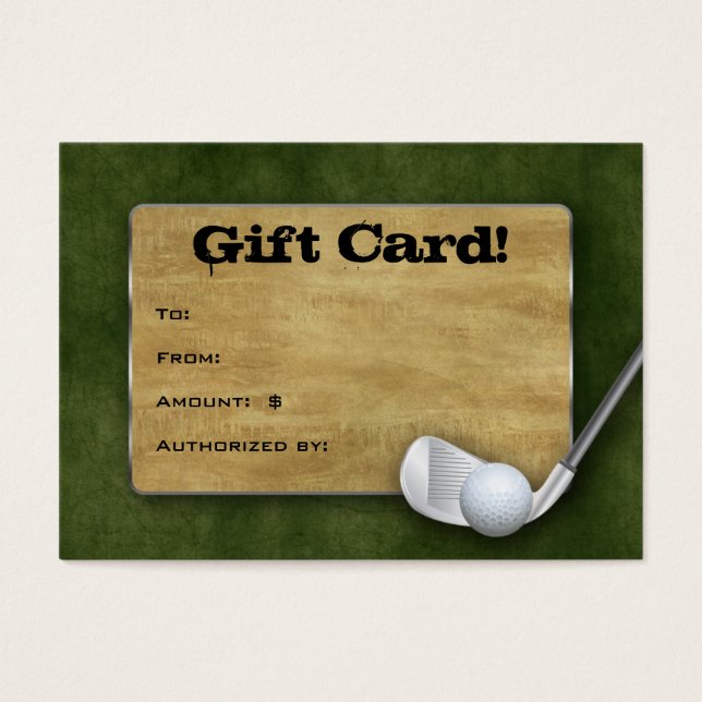 Golf Gift Card - Father's Day Green (Front)