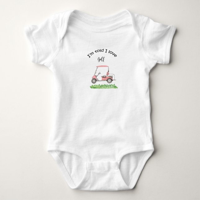 Golf Gift for Baby Shower Baby Girl Golfer  Baby B Bodysuit (Front)