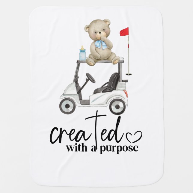 Golf Gift for Baby Shower Baby Golfer    Baby Blanket (Front)