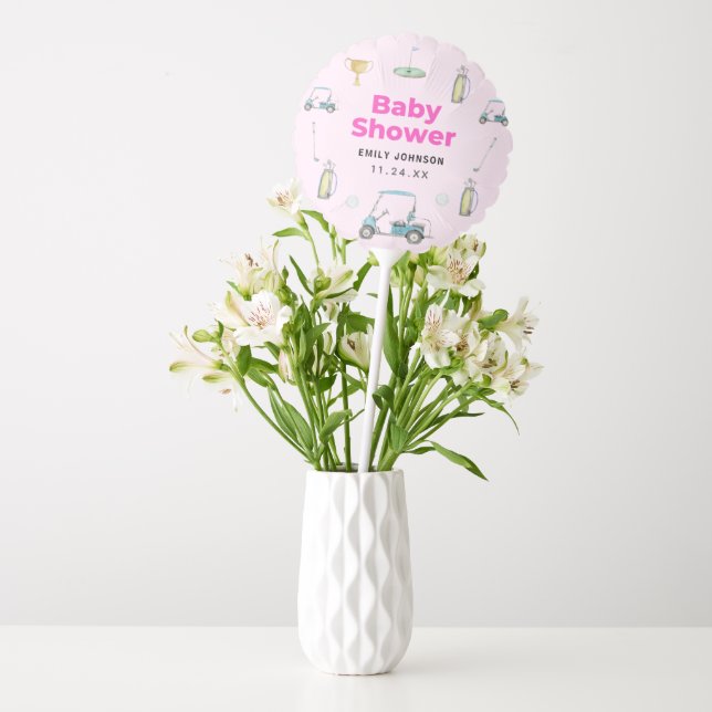 Golf Girl Baby Shower  Balloon (Vase)