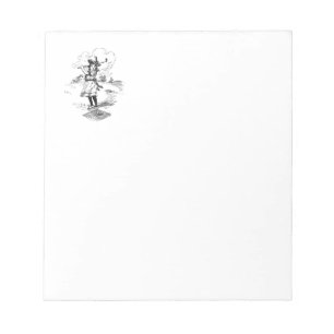 Golf Girl Golfing Vintage Art Notepad