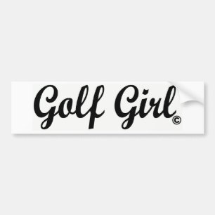Golf Girl Script Bumper Sticker