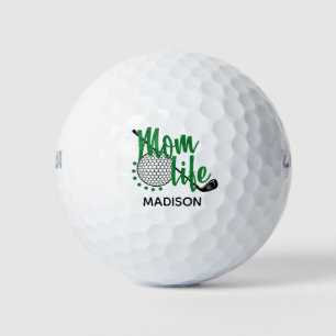 Golf Glitter Mom Life Funny Modern Custom Name Balls