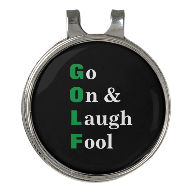 Golf Go On Laugh Fool Humorous Golf Hat Clip (Front)