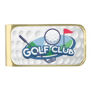 Golf Gold Finish Money Clip