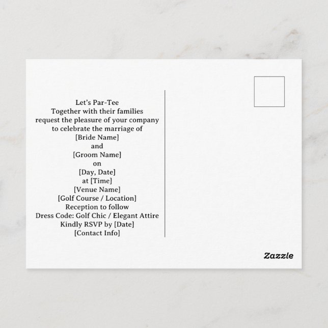 Golf golf flag on heart shape on putting green postcard (Back)