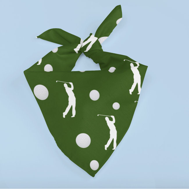 Golf Golfer Ball Pattern Bandana