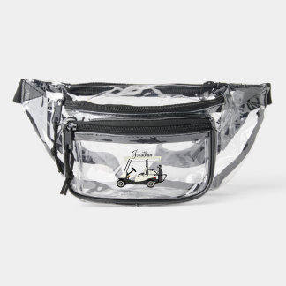 Golf Golfer Cart Clear Fanny Pack Bag