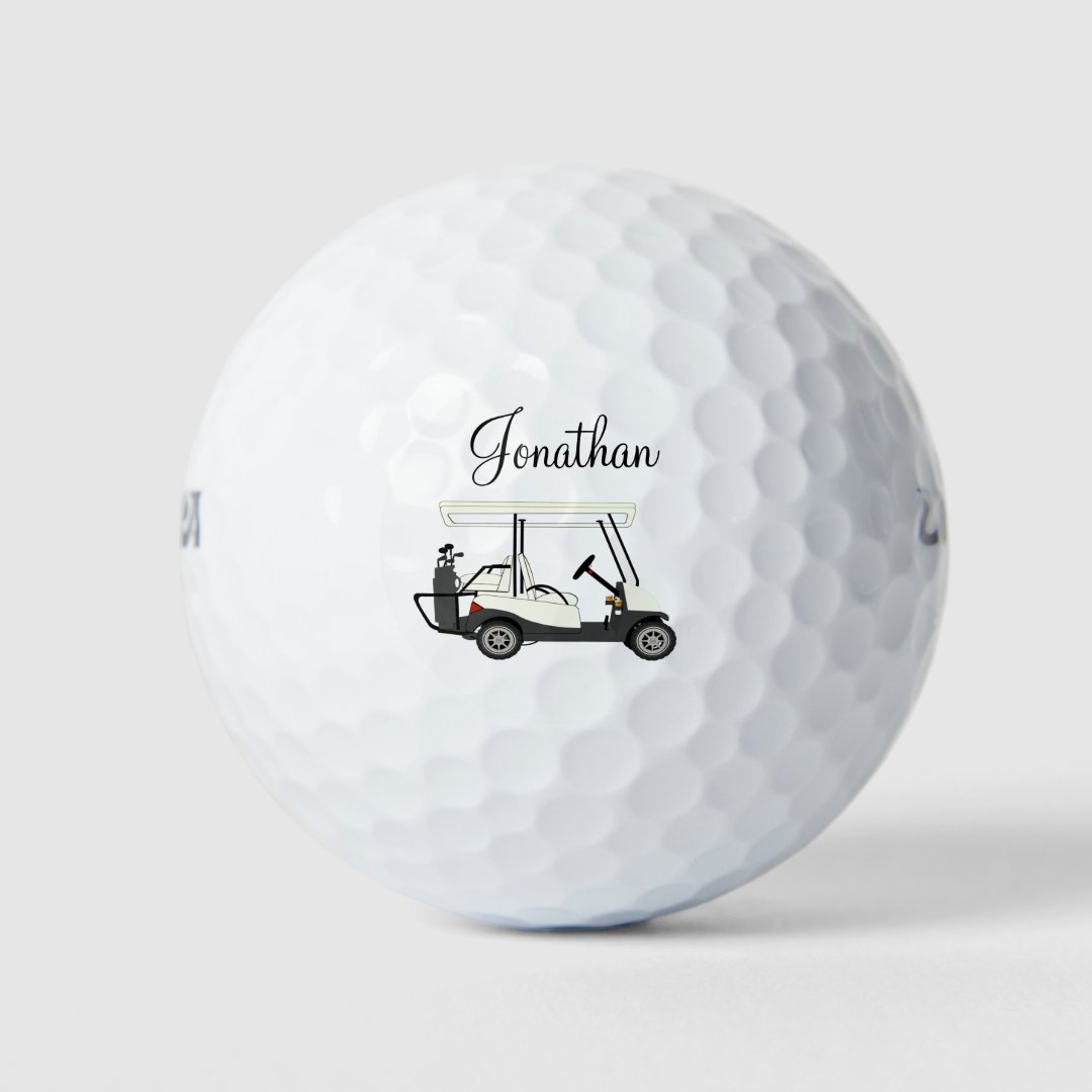 Golf Golfer Cart Personalized Golf Balls Zazzle
