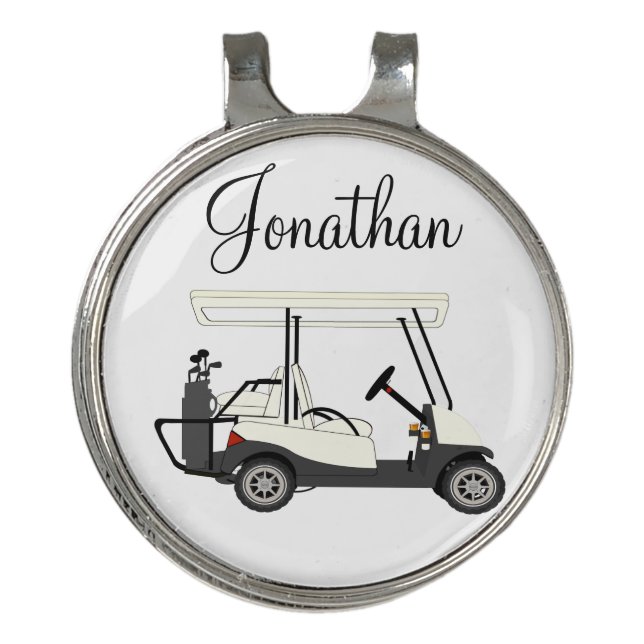 Golf Golfer Cart Personalized Golf Hat Clip (Front)