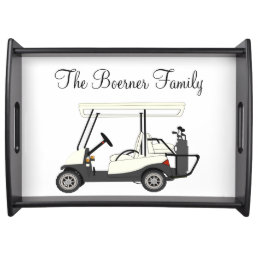 Golf Golfer Cart Personalized Serving Tray