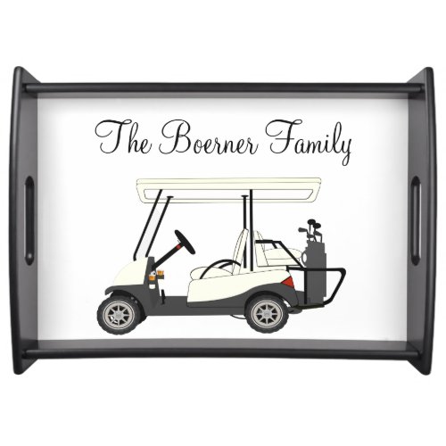 Golf Golfer Cart Personalized Serving Tray
