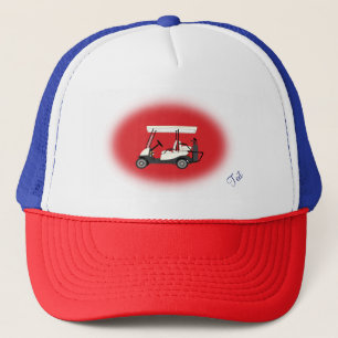 Golf Golfer Cart Trucker Hat