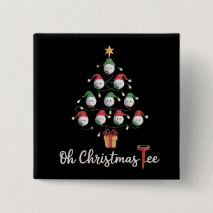 Golf Golfer Funny Golfing Oh Christmas Tee Button